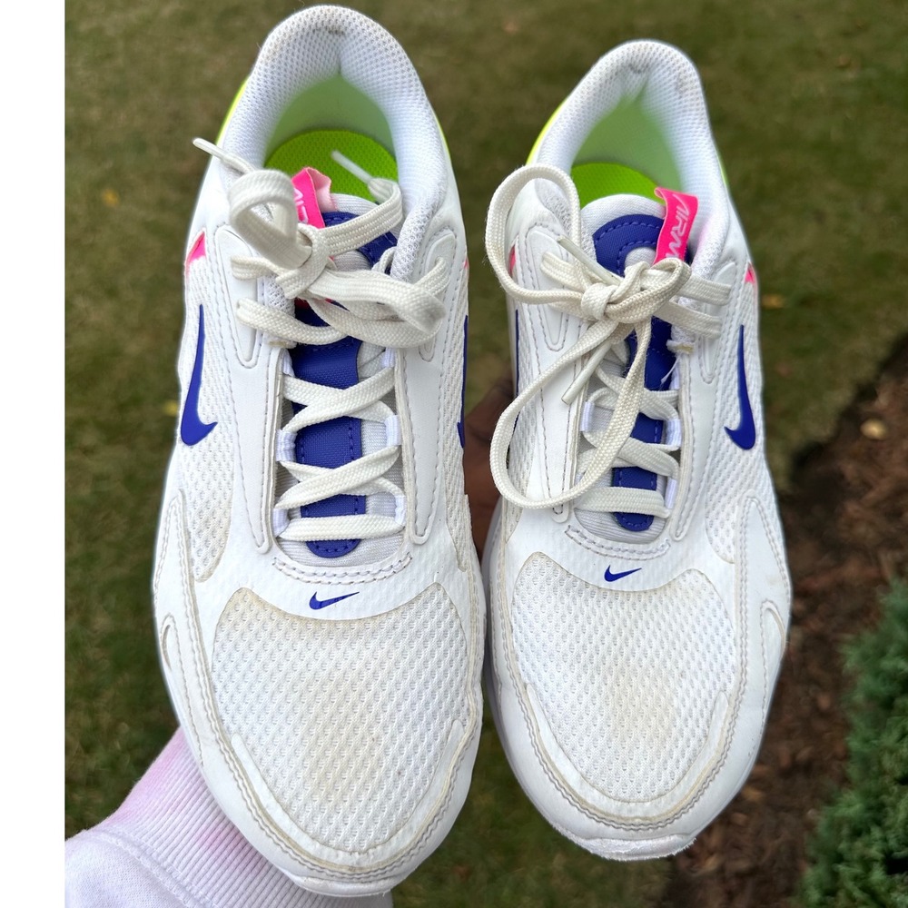 Nike Air Max Bolt AMD Athletic Shoes Women Sz 6.5 White Indigo Burst Pink Blast - Picture 7 of 13